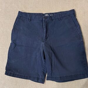 Izod Men's Dark Blue Flat Front Shorts